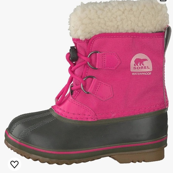 SOREL Kids' Yoot Pac Nylon Snow Boot in Pink and Black size 11 Little Kid - Picture 1 of 9